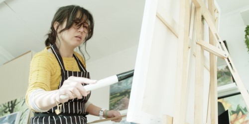 Chi Yien Snow painting art for Cabot Conversations